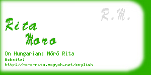 rita moro business card
